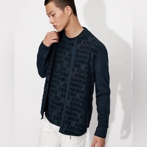 Armani Exchange ALL OVER LOGO SWEATER